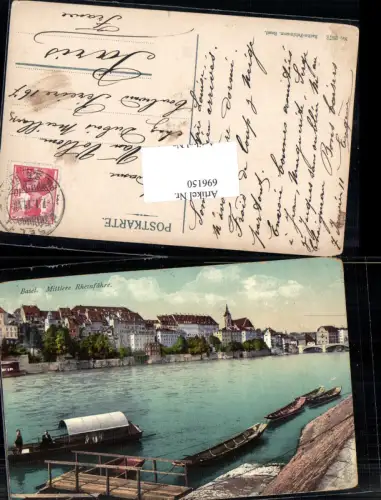 696150 Basel Stadt Rheinfähre Fähre Rhein Partie