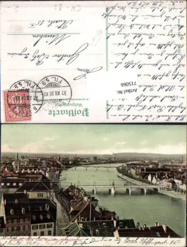715066 Basel Münster Rhein vom Münster 1906