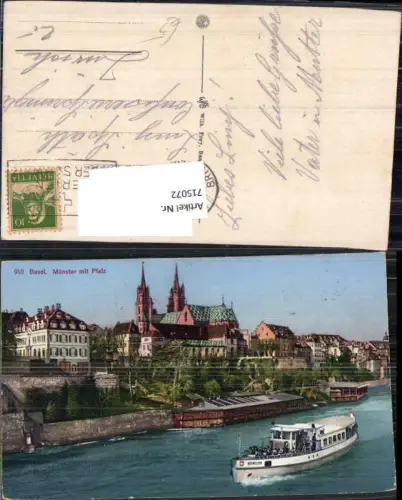 715072 Basel Münster Pfalz Dampfer pub Wilhelm Frey 910