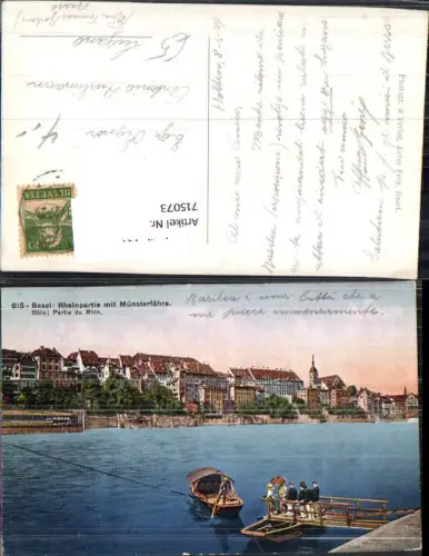 715073 Basel Rheinpartie Münsterfähre Fähre pub Xaver Frey 615