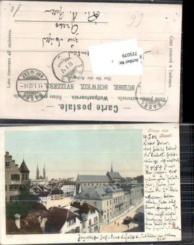 715079 Gruss aus Basel 1900 Stp. Grabs