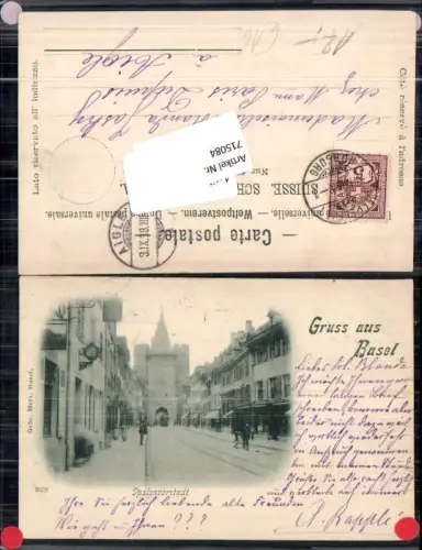 715084 Gruss aus Basel Spalenvorstadt 1900