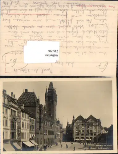 715096 Basel Rathausplatz Rathaus 1917