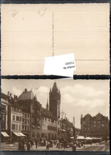 715097 Basel Marktplatz Rathaus Rathausplatz Kaffeerösterei Riggenbach