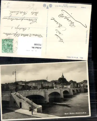 715100 Basel Mittlere Rheinbrücke Brücke pub Photoglob h 5082