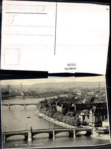 715101 Basel Rheinpartie Brücke