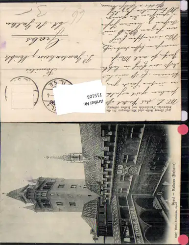 715103 Basel Rathaus Hofseite pub Rathe-Fehlmann 2146 gel Grabs