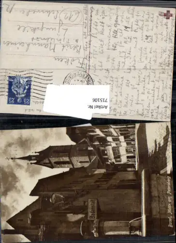 715106 seltene Foto-AK Basel Motiv am Petersberg Brunnen