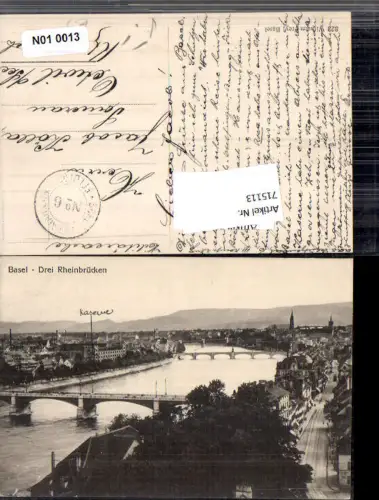 715113 Basel Drei Rheinbrücken pub Wilhelm Frey 828