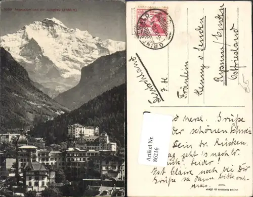 86216,Interlaken und die Jungfrau Kt Bern