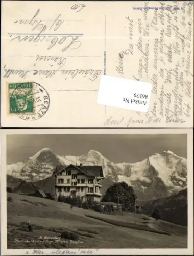 86379,St. Beatenberg mit Eiger Mönch und Jungfrau Wengen Mürren Kt Bern