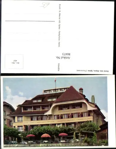 86473,Hotel des Alpes am Thunersee Thun Kt Bern