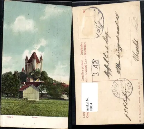 92034,Thun Schloss Detailansicht Kt Bern