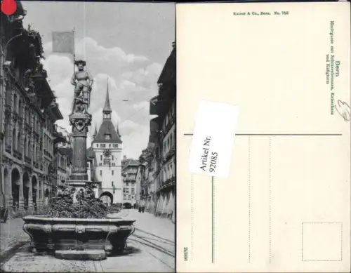 92085,Bern Marktgasse mit Schützenbrunnen Kt Bern
