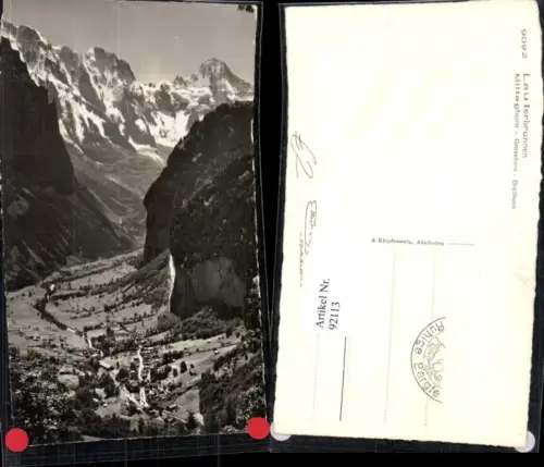 92113,Lauterbrunnen Mittaghorn Grosshorn Breithorn Kt Bern