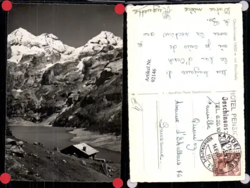 92146,Kandersteg Oeschinensee mit Blümlialp Kt Bern