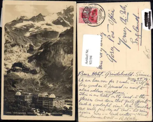 92194,Grindelwald Hotel Bär Kt. Bern