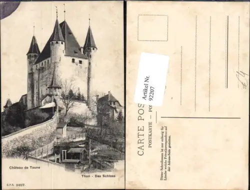92207,Thun das Schloss Detailansicht Kt Bern