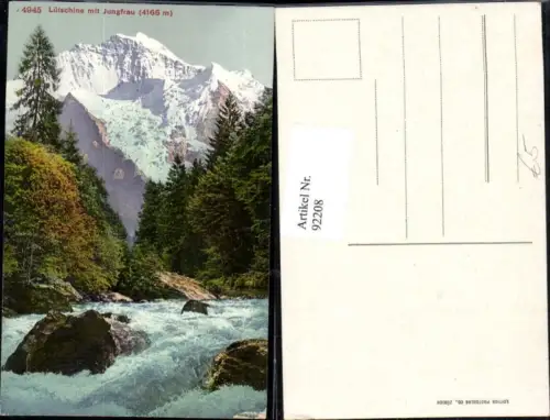 92208,Interlaken Wengen Lütschine mit Jungfrau Kt Bern