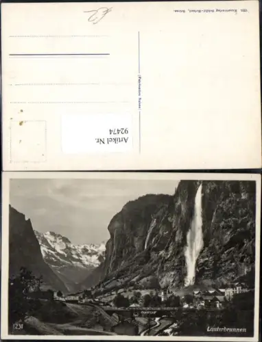 92474,Lauterbrunnen Ortsansicht Kt Bern