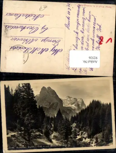 92526,Rosenlaui Meiringen m. Wetterhorn Kt Bern