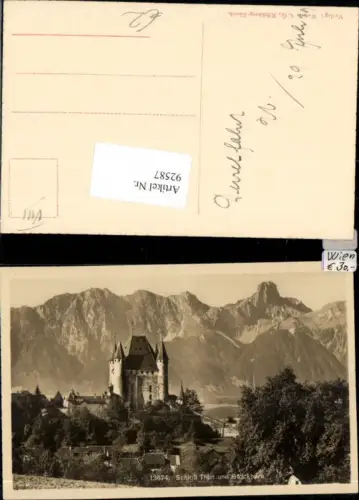 92587,Schloss Thun Detailansicht Kt Bern