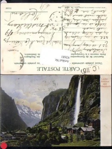 92681,Lauterbrunnen mit Staubbach Kt Bern