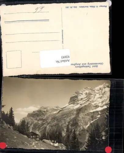 92693,Foto AK Hotel Tschingelhorn Obersteinberg und Jungfrau Wengen Interlaken Kt Bern