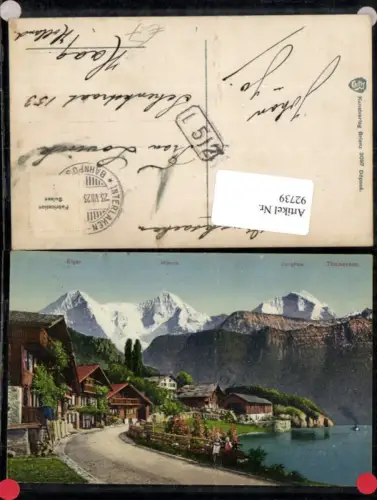 92739,Interlaken Thunersee Eiger Mönch Jungfrau Kt Bern