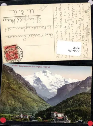 92785,Interlaken und die Jungfrau Kt Bern