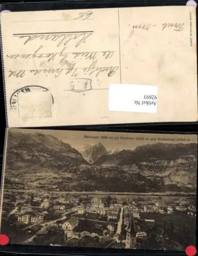 92893,Meiringen Totale Wellhorn u. Wetterhorn Kt Bern
