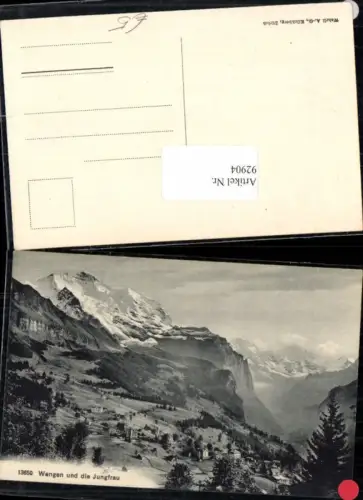 92904,Wengen mit Jungfrau Kt Bern