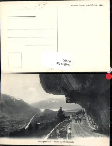 92909,Brünigstraße Blick auf Brienzersee Brienz Kt Bern