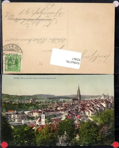 92967,Bern Blick v. Rosengarten aus Kt Bern