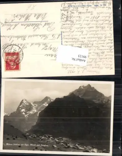99123,Mürren Eiger Mönch Jungfrau Kt Bern