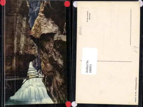 100951,Die Aareschlucht Die Nase bei Meiringen Interlaken Kt Bern
