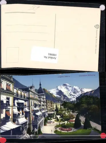 100981,Interlaken Höheweg mit Jungfrau Kt Bern