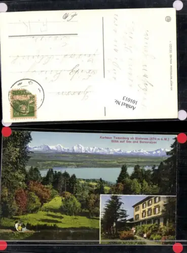 101013,Kurhaus Twannberg Twann ob Bielersee Blick auf Berner Alpen Nidau Kt Bern