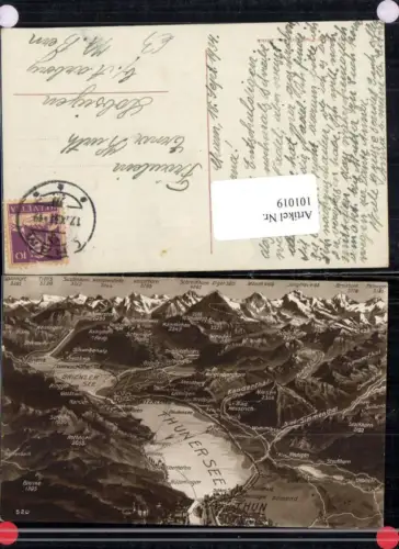101019,Vogelschau Thuner See Thun Interlaken Spiez Kt Bern
