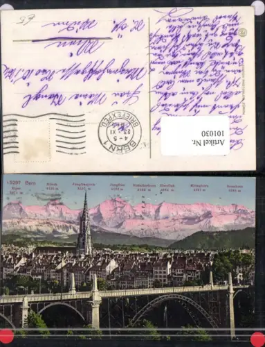 101030,Bern mit Jungfrau Mönch Jungfraujoch Mittaghorn Kt Bern