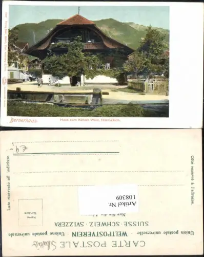 108309,Bernerhaus Haus zum kühlen Wein Interlaken Kt. Bern