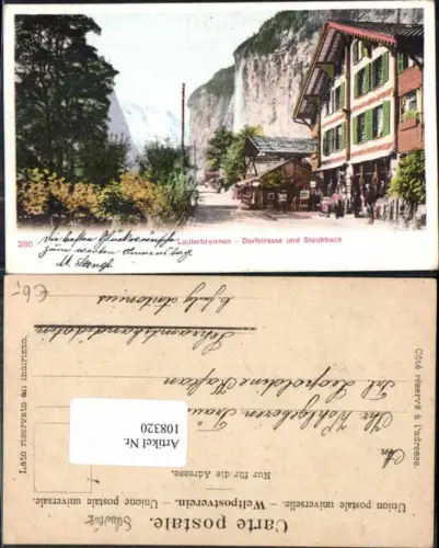 108320,Lauterbrunnen Dorfstrasse Staubbach Leute Gasthaus Kt. Bern