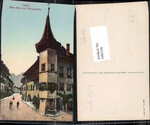 108328,Thun Altes Haus am Rosengarten Strassenpartie Kt. Bern