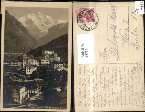 108723,Interlaken u. d. Jungfrau 1910 Kanton Bern
