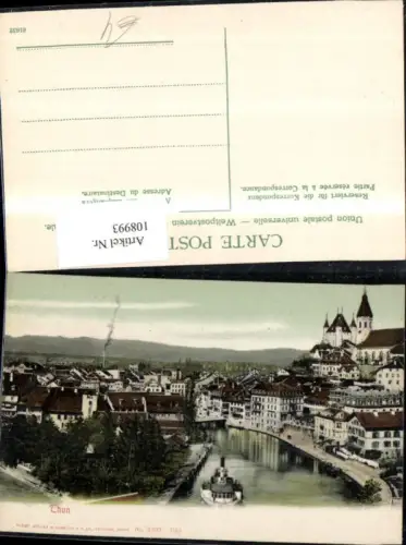 108993,Thun Ansicht Dampfer Schiff Kanton Bern