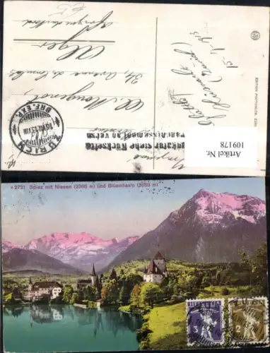 109178,Spiez m. Niesen u. Blümlisalp 1913 Kanton Bern