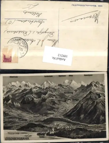 109212,Lütschbergbahn Lagekarte Kanton Bern