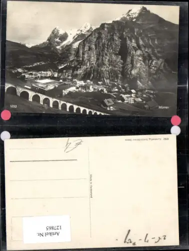 127865,Mürren Ansicht Bergbahn Schrägbahn Kt. Bern