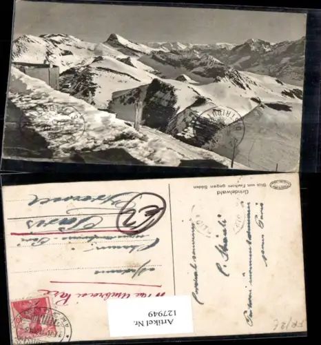 127949,Grindelwald Blick auf Faulhorn geg. Süden 1913 Kt. Bern
