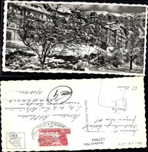 127968,Wengen Winteransicht Hotel 1951 Kt. Bern